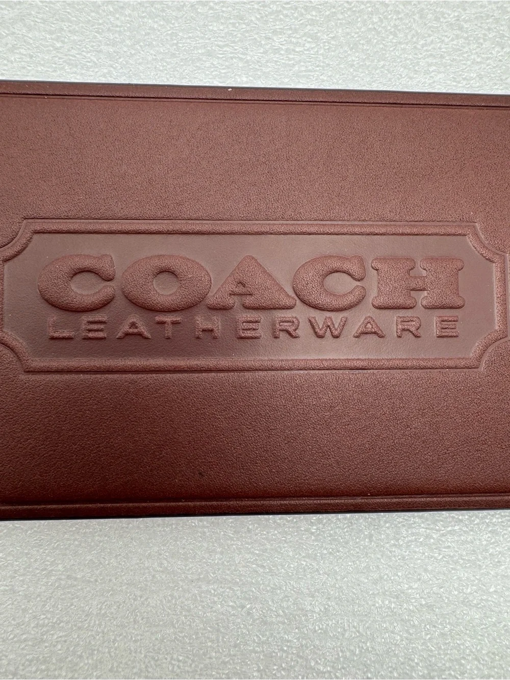 Coach XL Hangtag Bag Charm CBR57 Dark Brown Brass Leather NWT - Picture 11 of 16